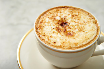 Coffee cup creme brulee