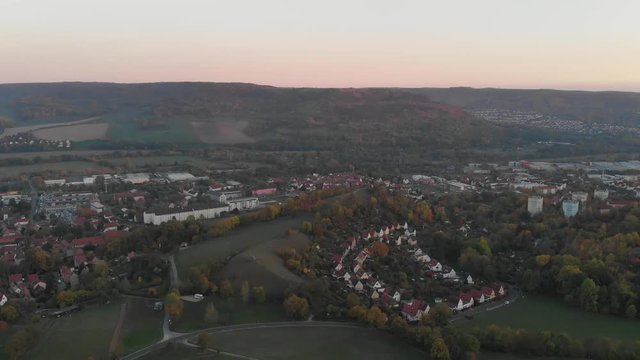 Jena at dusk in autumn