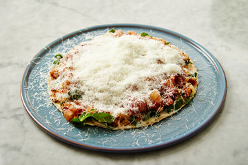 Pizza with parmesan cheese 