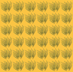 Beautiful seamless flourish pattern yellow background