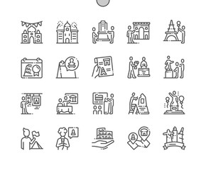 International Day for Monuments and Sites Well-crafted Pixel Perfect Vector Thin Line Icons 30 2x Grid for Web Graphics and Apps. Simple Minimal Pictogram
