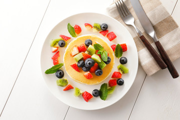 フルーツパンケーキ　Fruit pancake