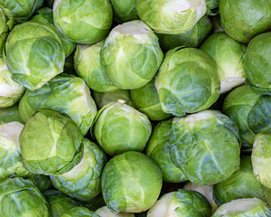 Background with brussels sprouts