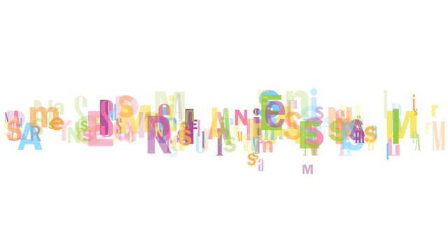 SEMINARS colorful kinetic type banner