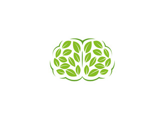 Creative Brain Leaves Logo