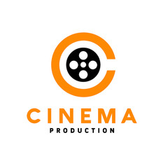 Letter C for Cinema Film Logo Vector Graphic Design