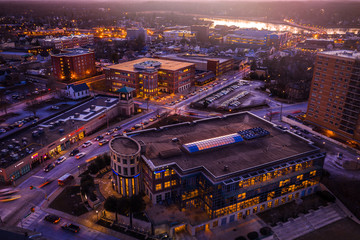 Aerial Sunset in Red Bank New Jersey