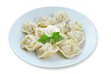 dumplings on an isolated background
