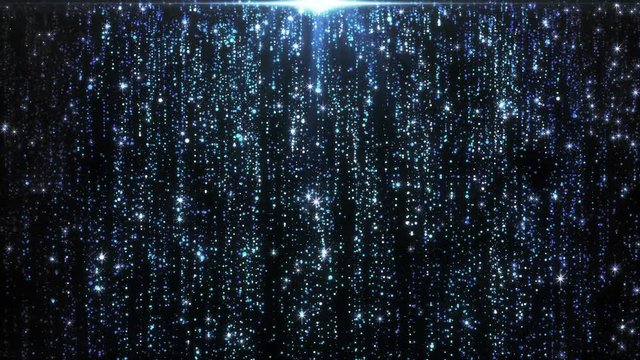 Falling Glitter Particles Loop Background.Abstract falling sparkle rain glamor background for led screens. HD animation with particles. Motion background in 4k.