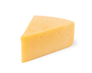 cheeses isolated on white background