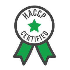 HACCP - Hazard Analysis Critical Control Points icon with award or checkmark