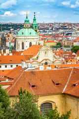 Fototapeta premium Skyline view on Lesser Town in Prague, Czech Republic, Europe.