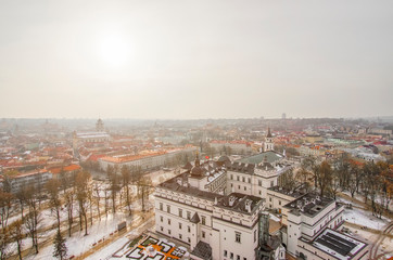 Vilnius city view from above. Shot was made from the Gediminas' Tower