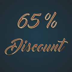 Realistic leather percentage set, vector illustration