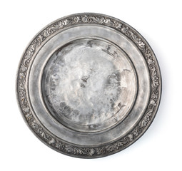 metal plate on a white