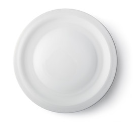 white plate on a white