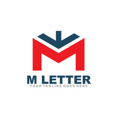 M letter logo design vector template