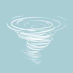 Tornadoes vector icon on the blue background