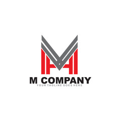 M letter logo design vector template