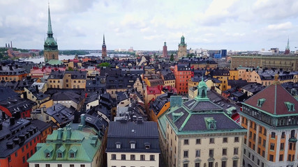 Obraz premium beautiful top view of The Old Town , Gamla Stan, Stockholm, Sweden