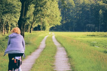 Fototapeta premium Radfahren in der Natur