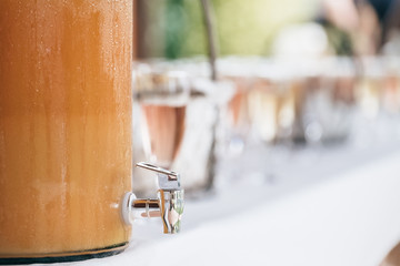 Wine fountain at a reception