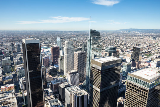 Aerial View Of Downtown Los Angeles