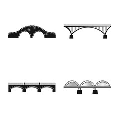 Vector design of construct and side logo. Collection of construct and bridge stock symbol for web.