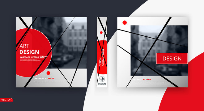 Abstract patch brochure cover design, glory space technology, digital galaxy, light rays radiance, cosmic math, glitter triangle, shiny geometric flare, effulgence figure, luster sheen, red, vector.