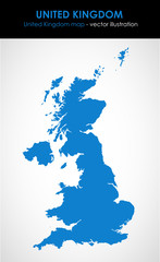 United Kingdom graphic map of the country. Vector illustration.