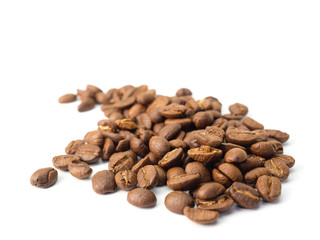 Coffee Beans on white background.
