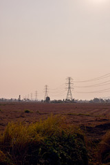 Electricity post with transmission power