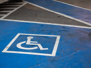 Logos for disabled on parking.