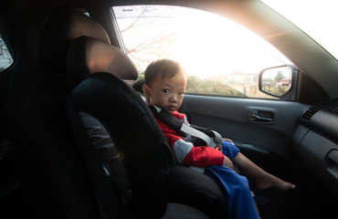Baby in carseat to prevent accidents