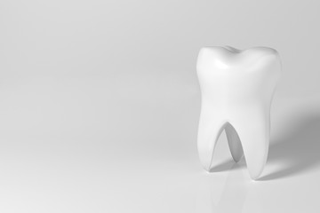 Healthy tooth, Dental care concept, Realistic 3d illustration