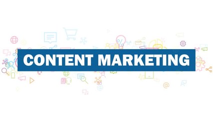 CONTENT MARKETING colorful kinetic type banner