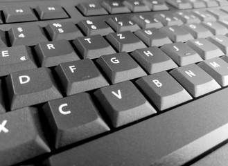 keyboard closeup black big letters qwertz