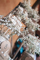 Original, vintage and rustic table top for festive ceremony