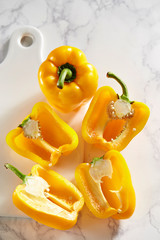 Yellow cut paprika
