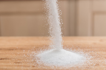 Spilled white sugar