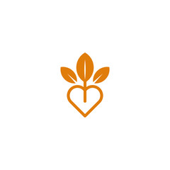 Naklejka premium Heart logo template. Love farm icon design vector