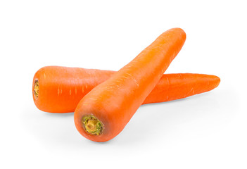 Fresh carrot on a white background