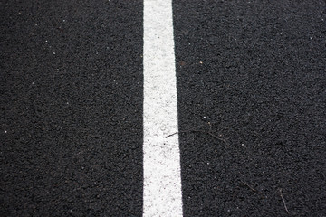 Road path, pedestrian view with line.