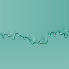 Realistic green paint background with a shape of a face, vector illustration