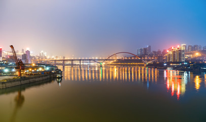 Modern metropolis skyline, Chongqing, China,