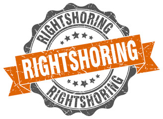 rightshoring stamp. sign. seal