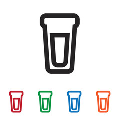 Water glass vector icon