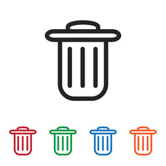 Dustbin vector icon