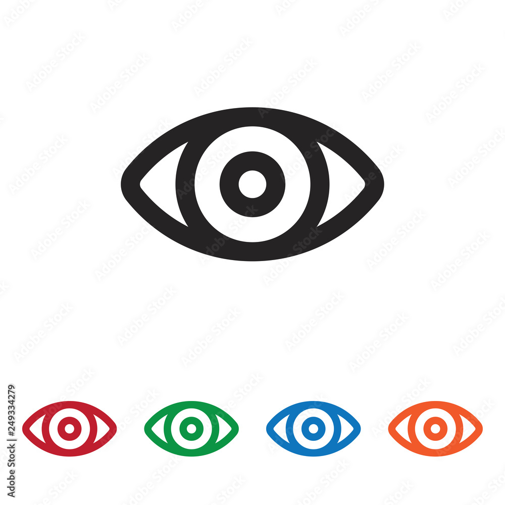 Poster eye vector icon