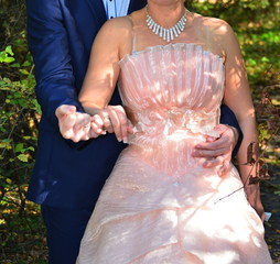 bride holding a wedding bouquet